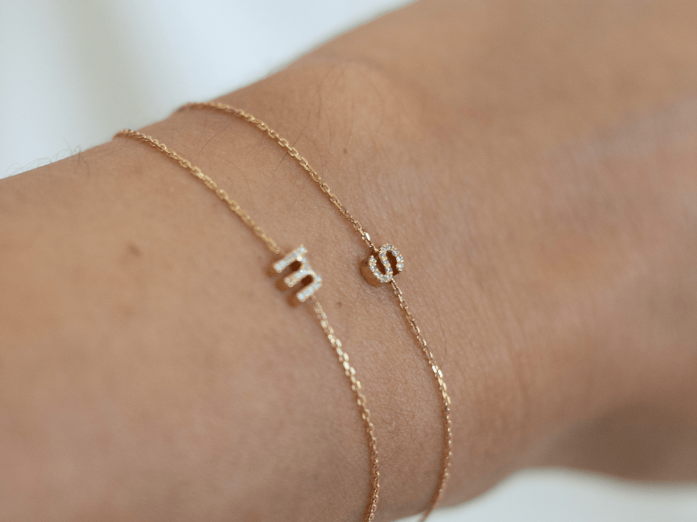 Letter bracelet - Lala Diamonds and Jewelry