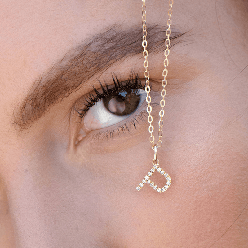 Buy Script Diamond Initial Pendants Personalized Cursive Alphabet Letters  Necklace Pave Set Diamonds 14K White Gold, Yellow Gold, Rose Gold Online in  India - Etsy